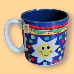 Retro Star/Sun/Flower Mug